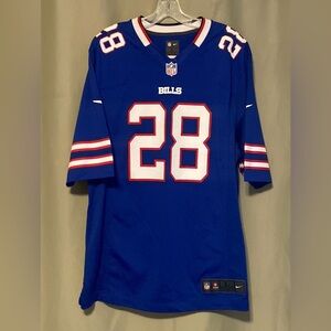 Buffalo Bills CJ Spiller 28 Nike On Field Blue NFL Football Jersey Size L
